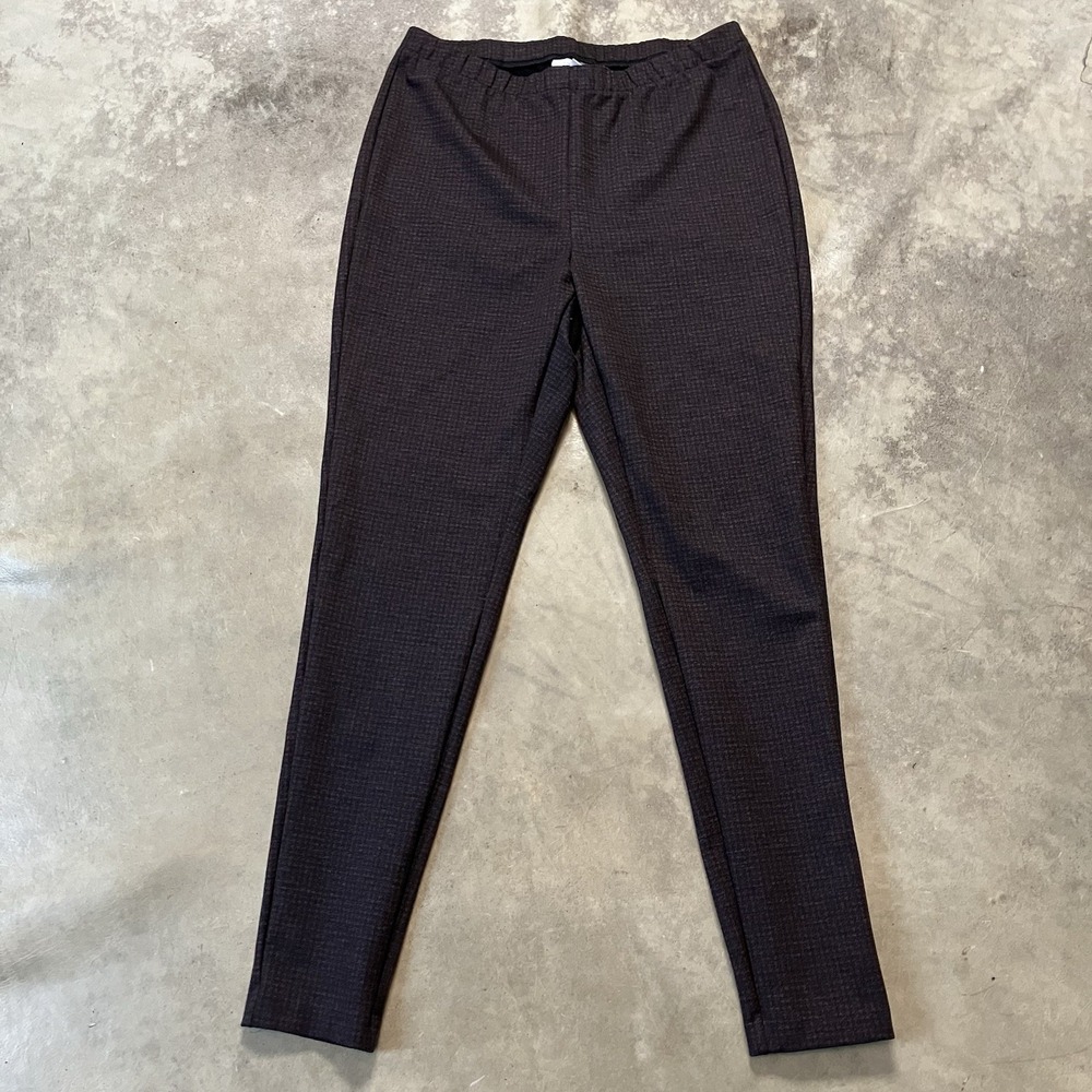 J‎ Jill Ponte Leggings Womens Size Medium Pull On Office Casual Knit Check
